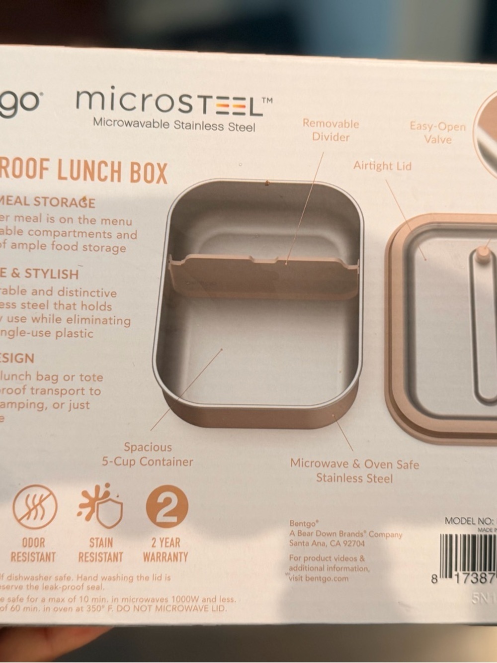 Microwaveable Bentgo Stainless Lunch Box Rose Gold - Picture 5 of 6